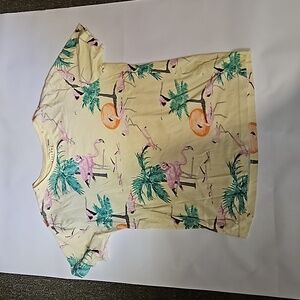 Flamingo pattern t shirt